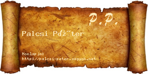 Palcsi Péter névjegykártya