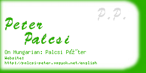 peter palcsi business card